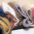 thumbnail image 5 of brillar Nuevos gorros tejidos de piel de conejo auténtico de invierno para mujer, gorros gruesos cálidos y cálidos de piel de zorro Real a la moda para mujer, 5 of 5