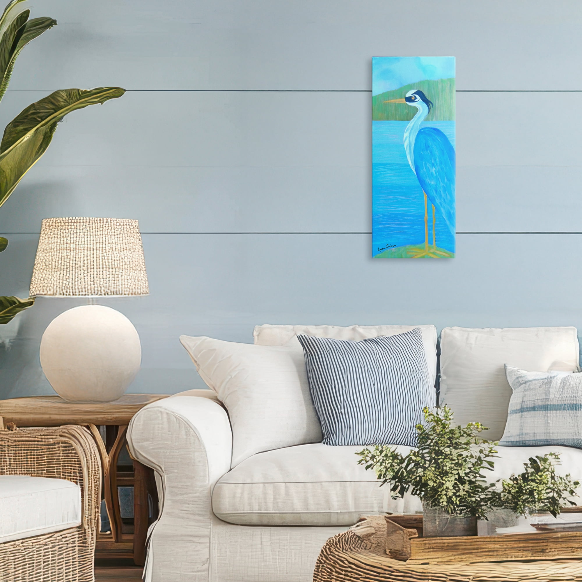 Stupell Industries Great Blue Heron Canvas Wall Art, design by Lynn Ericson Fine Art