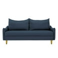 thumbnail image 4 of Liangfu Mid - Century Modern Upholstered Sofa with Gold Legs, Comfortable Loveseat for Living Room, Bedroom Blue, 4 of 8