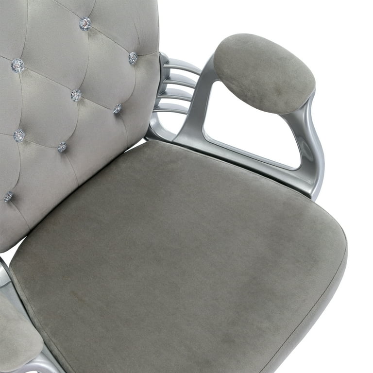 Chesterfield desk chair grey sale