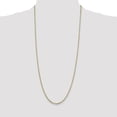 thumbnail image 5 of Solid 14K Yellow Gold 2.4mm Diamond-cut Round Open Link Cable with Lobster Lock Chain - 30", 5 of 8