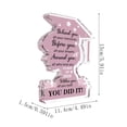 thumbnail image 3 of Class of 2026 You Did It Plaque, Flat Tabletop Display for Graduate, High School College Keepsake Desk Decor, Inspirational Sign, 3 of 3