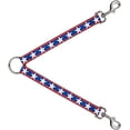 thumbnail image 1 of Buckle-Down Dog Leash Splitter Stars Stripes Red Blue White 1 Foot Long 1 Inch Wide, 1 of 1