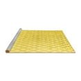 thumbnail image 2 of Ahgly Company Machine Washable Indoor Round Trellis Yellow Contemporary Area Rugs, 3' Round, 2 of 4