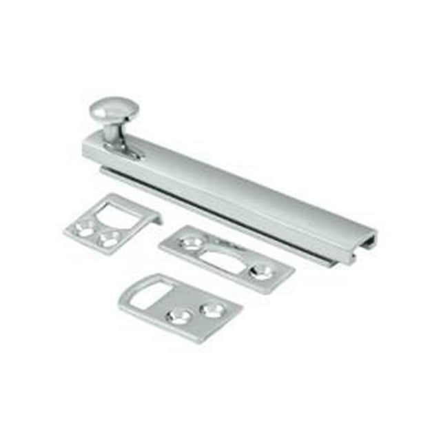 Boulon de Surface Robuste de 4 Po avec Vis Dissimulée, Chrome Vif - Solide