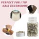 thumbnail image 3 of 1000 cuentas de extensión de cabello con microenlace de silicona para extensiones de cabello humano con punta I, 5 x 3 x 3 mm, 3 of 5