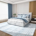 thumbnail image 3 of Nefoso 8ft x 10ft Area Rugs, Washable Area Rugs for Living Room Bedroom Home Decor, Non-Slip Carpet, Bohemian Geometric, Blue, 3 of 5