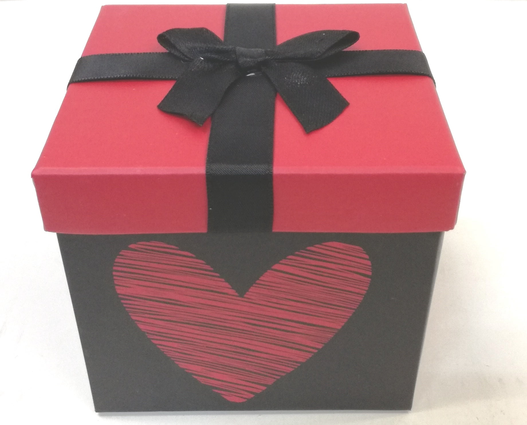 Valentine Gift Box W/bow Blk Hrt - Walmart.com