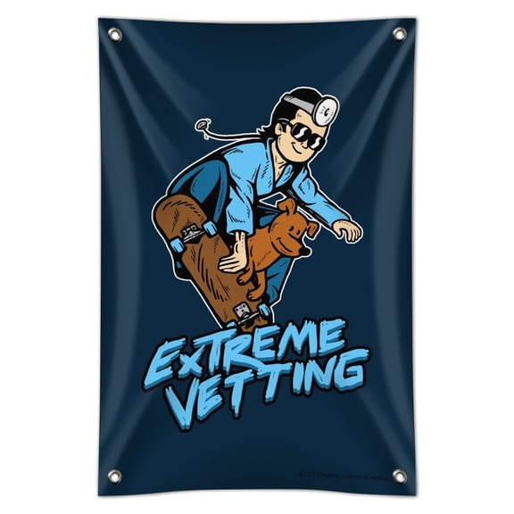 Extreme Vetting Veterinarian Vet Skateboard Funny Humor Home Business Office Sign
