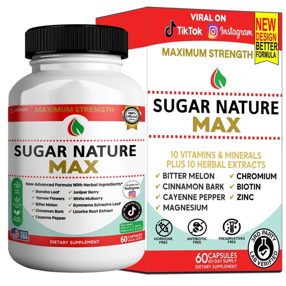 GreenVify Sugar Nature Max Blood Sugar Support Supplement – Supports Metabolic Health & Daily Balance