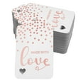 thumbnail image 1 of Inkdotpot Made With Love Text Bottle Tag Real Rose Gold Foil Favor Hang Tags Pack Of 100, 1 of 6