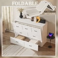 thumbnail image 5 of MONSLIPA Queen Size Murphy Bed with Drawers and Dresser, Space-Saving Convertible Cabinet Bed for Guest Room, 5 of 7