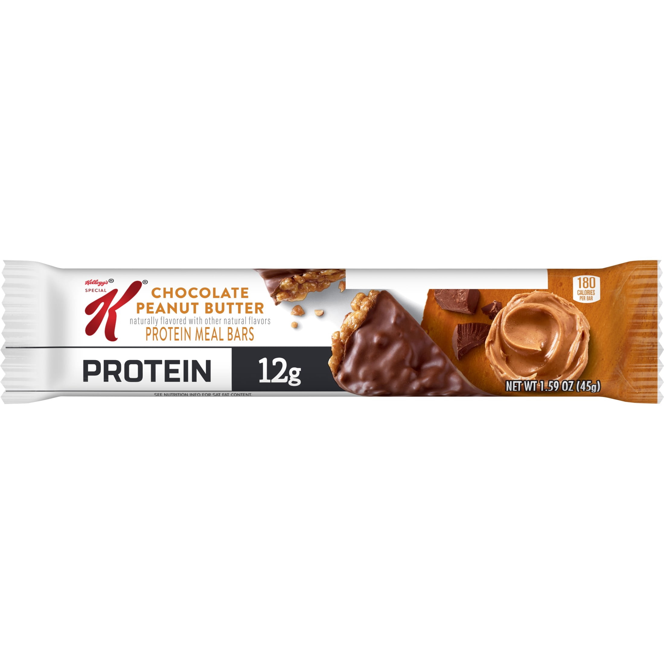 Special K Chocolate Peanut Butter Chewy Protein Meal Bars, 12g Protein, 19 oz, 12 Count