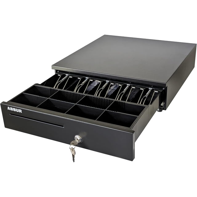 Cash Drawer &#;x.&#;xPortable POS Cash Box Coin Tray with Cash Register Till Tray Manual Open Works Compatible for All POS System Printers