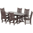 thumbnail image 4 of Paradise 7-Piece Square Trestle Chair Outdoor Dinning Set, 4 of 7