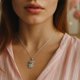 thumbnail image 4 of Collar De Osito Con Zirconia Para Mujer De Plata 925, 4 of 5