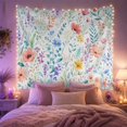 thumbnail image 2 of Wildflower Meadow with Poppies and Daisies in Soft Watercolor, Whimsical Boho for Nature Lovers, Botanical Wall Art Housewarming Gift Tapestry Wall Hanging for Bedroom and Living Room, 2 of 7