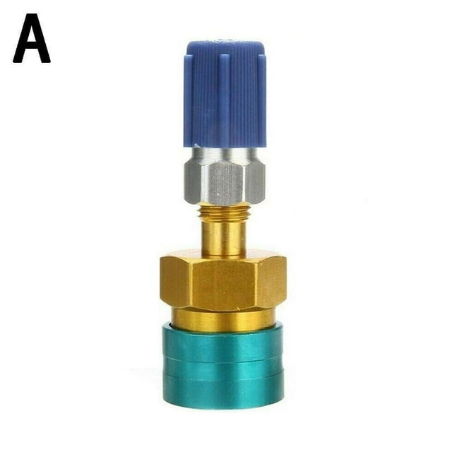 Ensemble d'Adaptateurs A/C 2 Pcs R1234YF vers R134A - Coupleurs Rapides Côté Haut/bas pour Réfrigérant