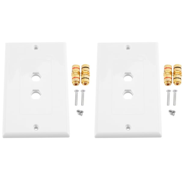 ckepdyeh2 Pack Single Gang 1.0 Speaker Wire Wall Plate (Banana Plug