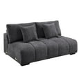 thumbnail image 4 of ACME Chloris Linen Fabric Upholstered Sectional Sofa with Pillows in Gray, 4 of 11
