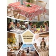 thumbnail image 5 of Orange Red Coral Coastal Table Cloth, Ocean Nautical Seaside Beach Waterproof Tablecloth for Rectangle Tables, Reusable Washable Fabric Table Cover for Restaurant Kitchen Dining Tables 54"x108", 5 of 6