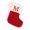 Red, variant on Lilgiuy Christmas Letter Printed Stocking Wool Pendant Christmas Decorations Gift Bag Socks