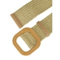 thumbnail image 2 of INSPIRE CHIC Women's Stretch Woven Belts Retro Wide Waist Belts Square Buckle Khaki, 2 of 4