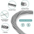 thumbnail image 5 of GIXUSIL Adjustable Billboards Hanging Wire Kit, Heavy Duty Art Frame Hanging 6.5ft Stainless Steel Wire Supports Up to 100lbs for Hanging Light Lamp Artwork Lamps Basket Signs, 4 Pcs, 5 of 7
