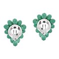 thumbnail image 5 of Trendy Green Turquoise Colored Crystals Clustered Grape Clip On Earrings, 5 of 5