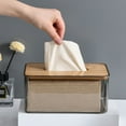 thumbnail image 5 of Lloopyting Clearance Paper Towel Holder Kleenex Tissues Boxes Simple And Creative Transparent Tissue Box Household Living Room Paper Drawer Box Facial Paper Restaurant Desk Napkin Storage Box White, 5 of 9