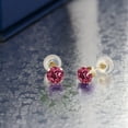 thumbnail image 4 of Gem Stone King 1.00 Ct Round 5mm Pink Tourmaline 10K Yellow Gold Stud Earrings for Women Men, 4 of 4