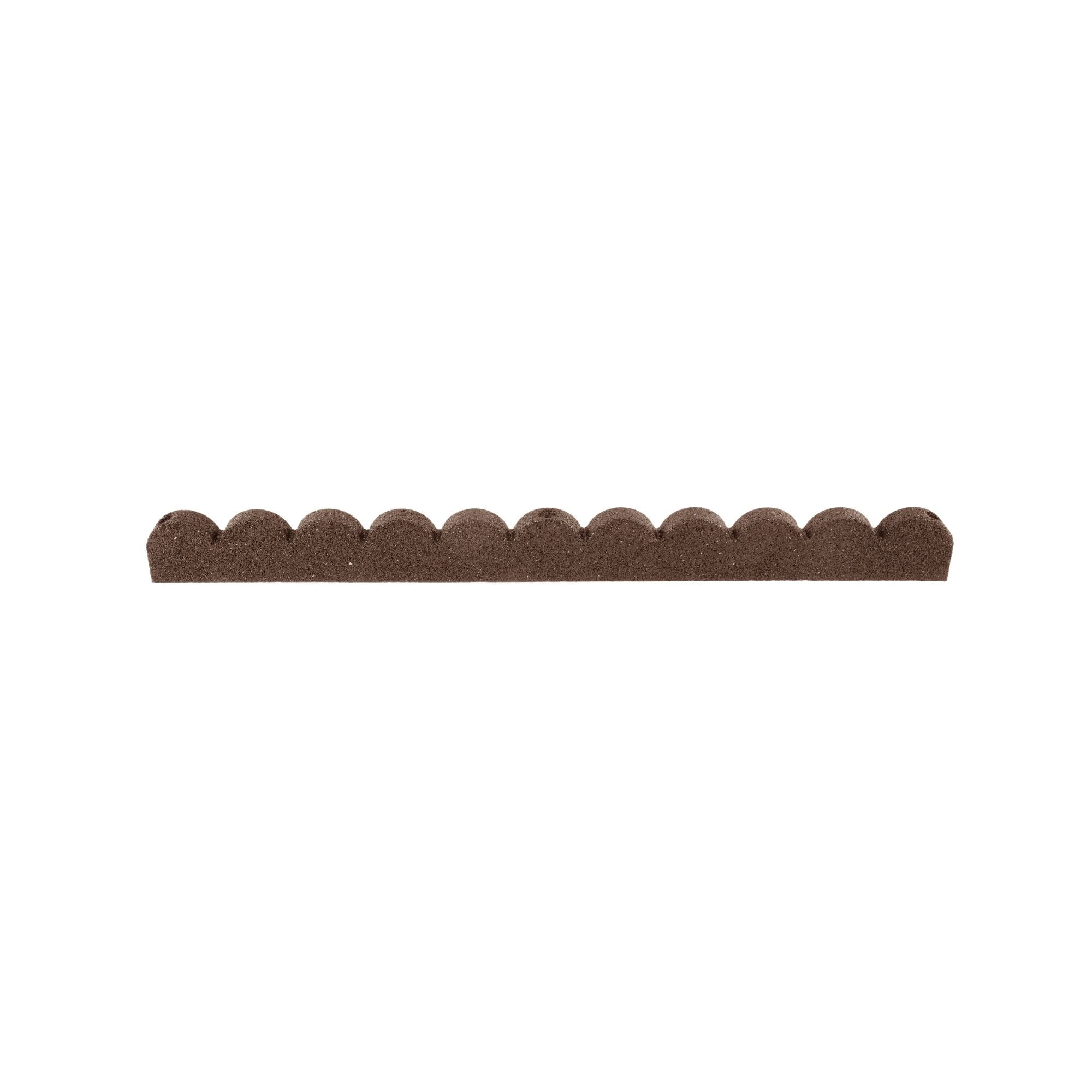 GroundSmart SmartLoc Scallop Landscape Edging, 4' Brown Rubber Garden Edging Border, 4 pack