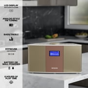 Aiwa Exos-5 Wireless Bluetooth Hi-Fi Home Speaker, FM Radio, Alarm Clock,