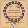 thumbnail image 4 of BingTong Natural Healing Stone Beaded Bracelet Amethyst Tiger Eye Stress Relief Yoga Bracelets Anxierty Protection Inspirational Chakra Jewelry Gifts for Women Men Multicolor, 4 of 6