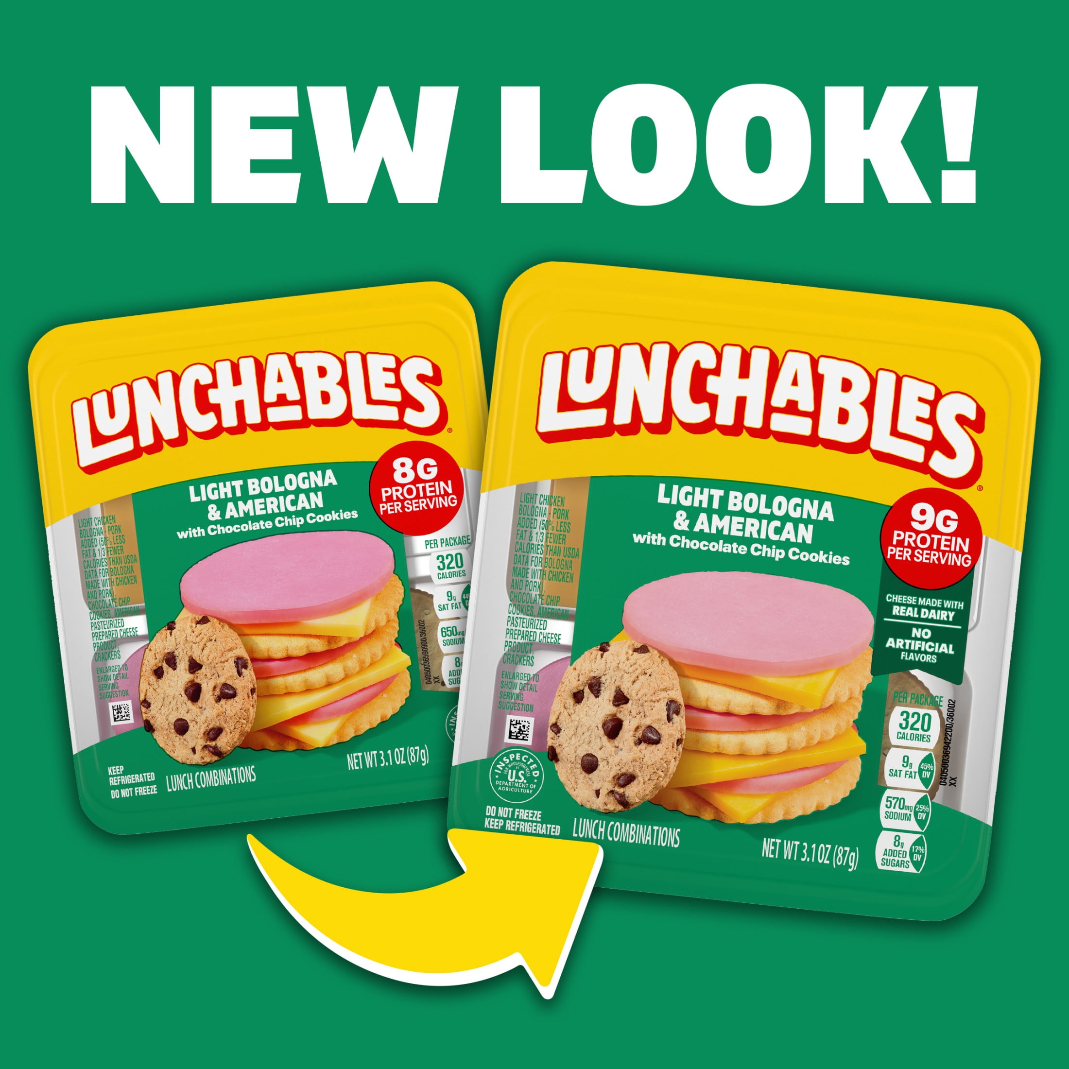 Lunchables Light Bologna & American with Chocolate Chip Cookies, 3.1 oz Pack
