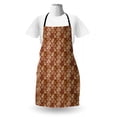 thumbnail image 3 of Floral Apron, Graphic Design of Floral Elements as Organic Curvy Leaves Print, Unisex Kitchen Bib with Adjustable Neck for Cooking Gardening, Adult Size, Maroon and Sand Brown, by Ambesonne, 3 of 4