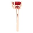 thumbnail image 3 of Clara Pucci 14K Rose Gold 2ct Tourmaline Solitaire Ring for Women, 3 of 8