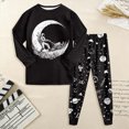 thumbnail image 2 of NOLDARES Toddler Baby Boy Pajamas Set Kids Sleepwear 2 Pcs Pjs Long Sleeve Top and Pants Jammies Sets Fall Winter 6-12 Months 12-24 Months 2t 3t 4t 5t 6t 7t 8t 9t Children,Black,4-5 Y, 2 of 8