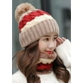 thumbnail image 3 of LinYooLi Ensemble Bonnet et Foulard d'Hiver pour Femmes, Doux et Moelleux, Multicolore, Bearies, Bonnet Décontracté, 3 of 5