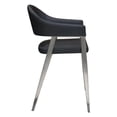 thumbnail image 3 of Adele Set of Two Counter Height Chairs in Black Leatherette w/ Brushed Stainless Steel Leg by Diamond Sofa, 3 of 8