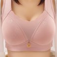 thumbnail image 2 of Besolor Women's Wirefree Sleep Bra Full Coverage Comfort Everyday Soft Bras Lightly Padded T Shirt Bra Pink, 2 of 3