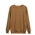thumbnail image 4 of FNFYFH 2025 Oversized Sweatshirts for Women Trendy Long Sleeve Crewneck Workout Blouse Boyfriend Summer Fall Solid Tops for Women Trendy Yoga Running Athletic Hoodies Clearance Deals, 4 of 4