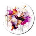 thumbnail image 4 of Designart "Ethereal Reflections Purple Orange Harmony" Abstract Shapes Oversized Wall Clock, 4 of 5