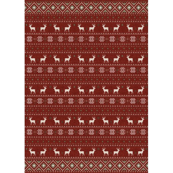 Wondiair 5x7 Non-Slip Washable Area Rug, Low Pile Persian Style Carpet, Bold Tribal Design for Living Room, Dorm and Holiday Decor