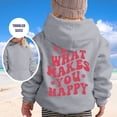 thumbnail image 2 of WAYUTE Girls Sweatshirt Toddler Kids Letter Print Long Sleeve Graphic Hoodies Loose Fit Warm Fall Outfits Casual Outdoor,Gray,Size 2-3 Y, 2 of 5