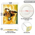 thumbnail image 3 of WOBOGO Acrylic Serving Trays 15.7x11.8 Inch Spill Proof Clear Decorative Organizer with Handle Rugby Player Running on The Field Of Play, 3 of 7