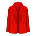 thumbnail image 6 of ClodeEU Women's Fit Blazer ,Slim Fit Solid Color Notch Lapel Long Sleeve Jacket Red,Womens Plus L, 6 of 7