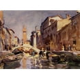 thumbnail image 2 of Sargent, John Singer 32x25 Gold Ornate Wood Framed with Double Matting Museum Art Print Titled - Venetian Canal, 1913, 2 of 4