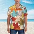 thumbnail image 4 of Haiem Fall Maple Leaves Printed Hawaiian Shirt for Men - Men’s Casual Beach Summer Shirts - Stretch Fabric with Modern Fit-Large, 4 of 9