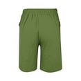thumbnail image 4 of Women's Cotton Linen Elastic Waist Shorts with Drawstring and Side Pockets, Casual Solid Color Mid-Length Summer Shorts for Daily Wear, Lounge, and Outdoor Activities Camouflage L, 4 of 8
